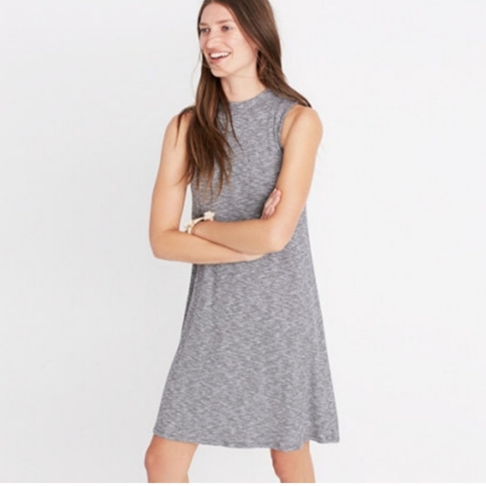 Madewell mockneck swingy tank dress xxs